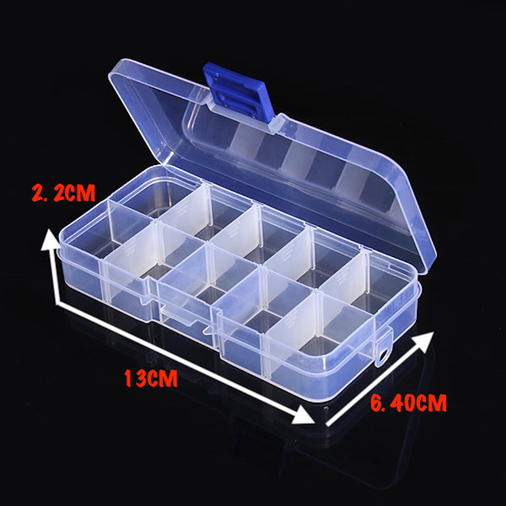 Small Electronic Components Plastic Storage Box with lid lock