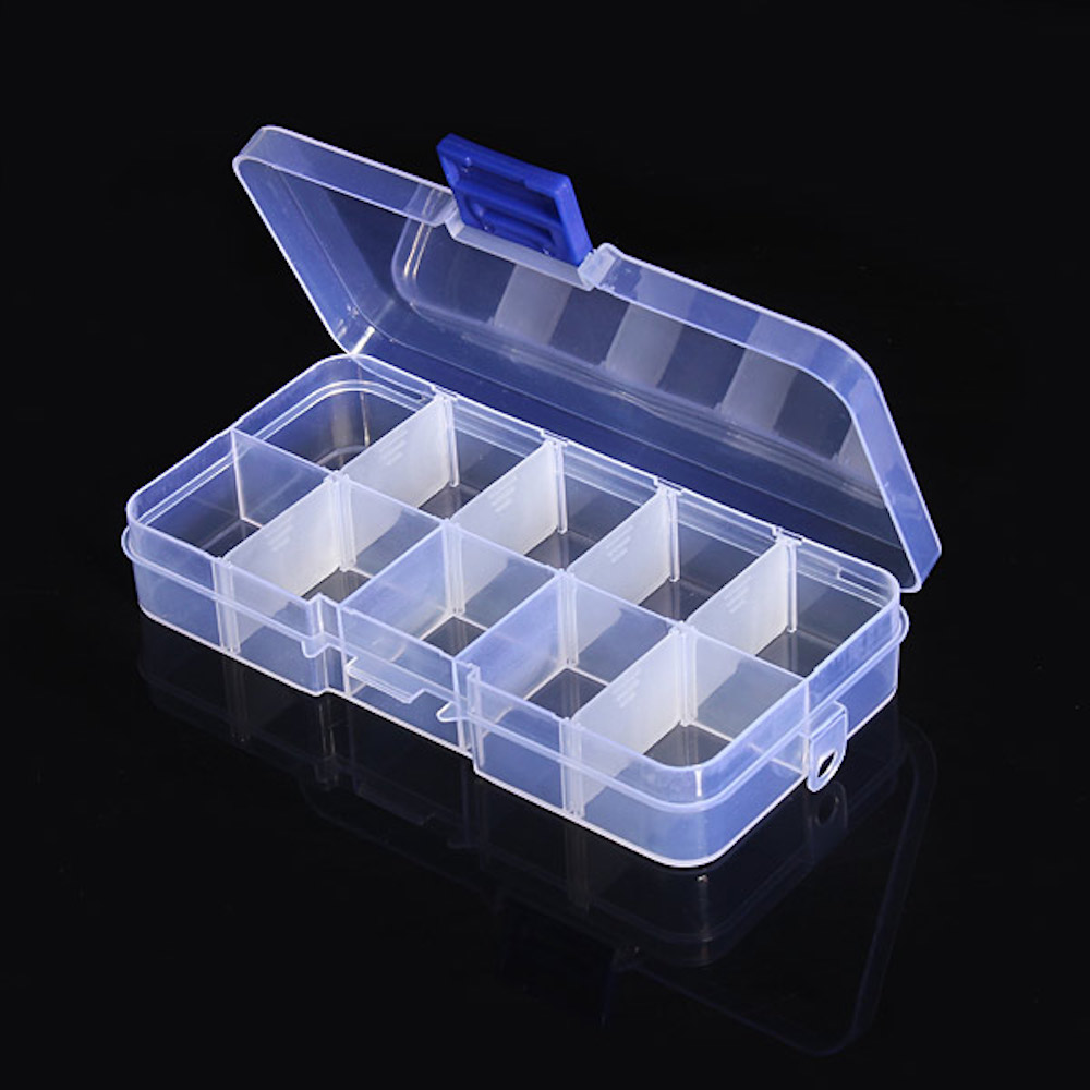 Small Electronic Components Plastic Storage Box with lid lock (Pack of 4)